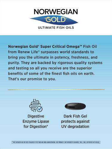 Norwegian Gold Super Critical Omega, 30 Fish Gelatin Softgels