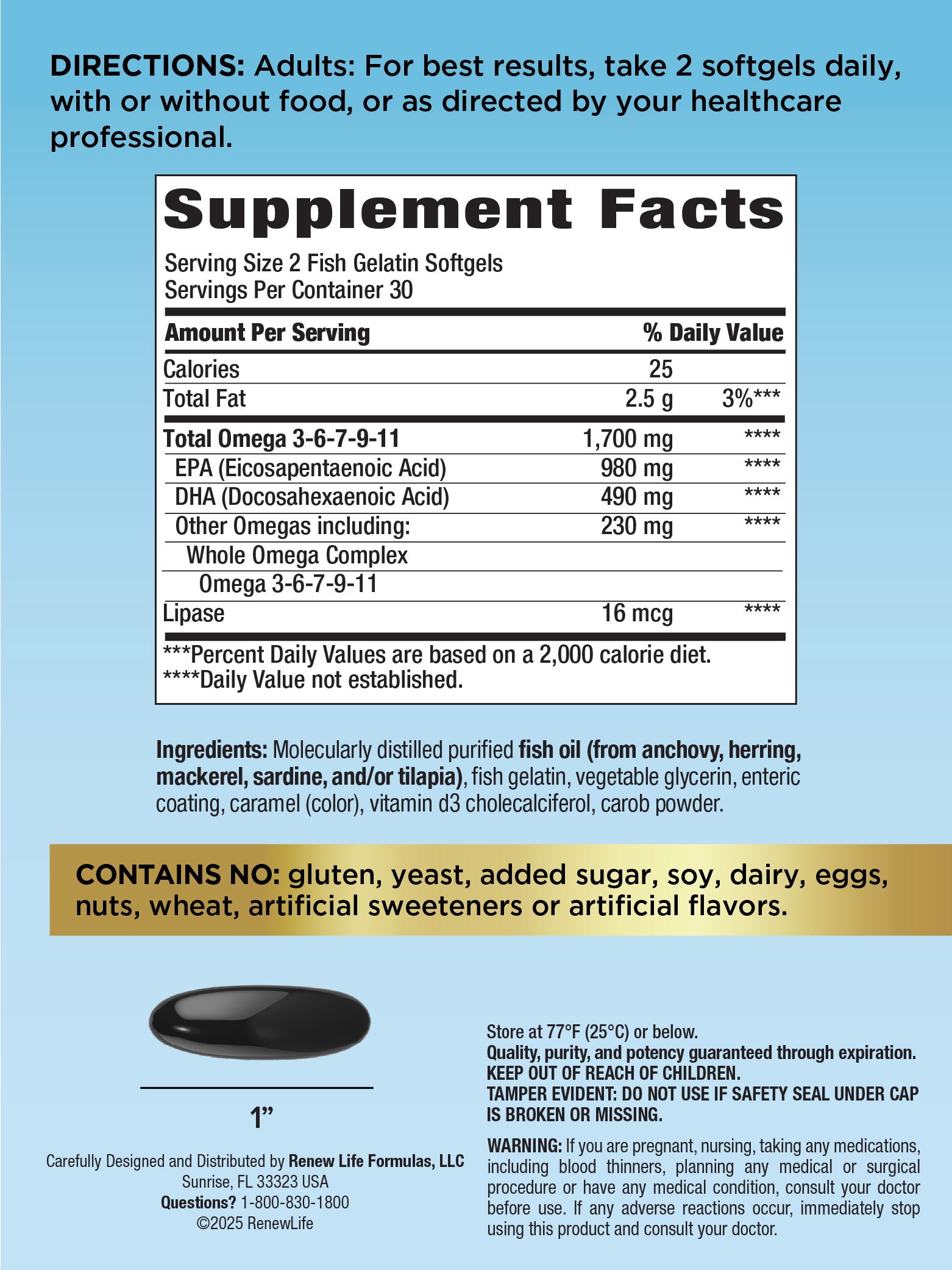 Norwegian Gold Critical Omega, 60 Fish Gelatin Softgels