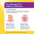 Graphic shows Ultimate Flora Kids Probiotics designed to resist stomach acid for effective gut delivery, unlike other strains.