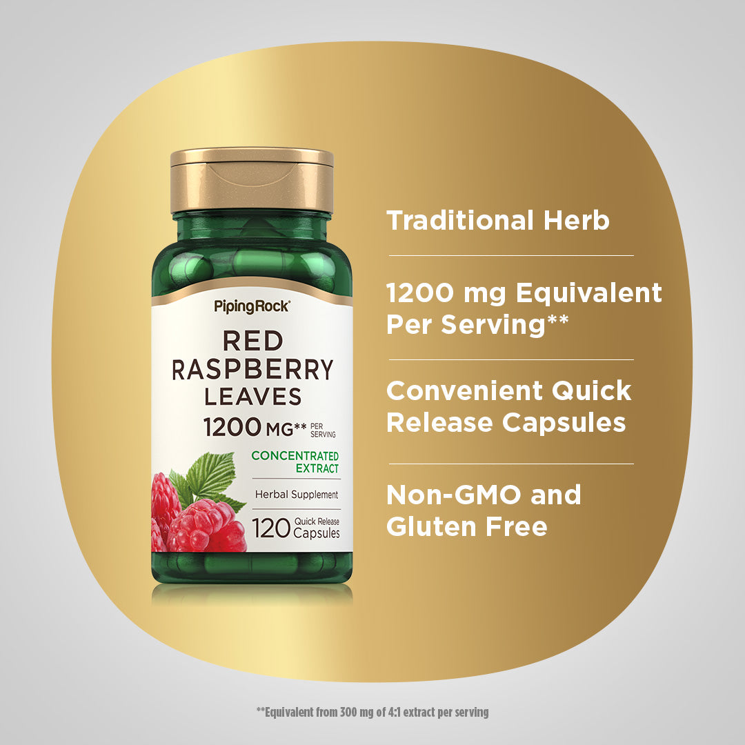Red Raspberry Leaves, 1200 mg (per serving), 120 Quick Release Capsules