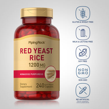 Red Yeast Rice, 1200 mg (per serving), 240 Quick Release Capsules