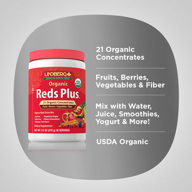 Reds Plus Organic Powder, 9.5 oz (270 g) Bottle