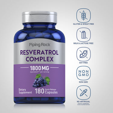 Resveratrol Complex, 1800 mg (per serving), 180 Quick Release Capsules