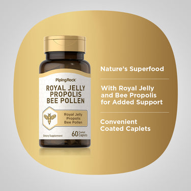 Royal Jelly, Propolis & Bee Pollen, 60 Coated Caplets