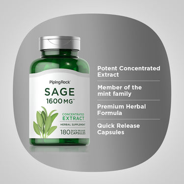 Sage, 1600 mg, 180 Quick Release Capsules