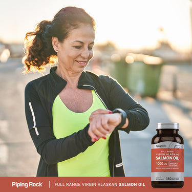 Salmon Oil 1000 mg Virgin Wild Alaskan Full Range, 180 Quick Release Softgels