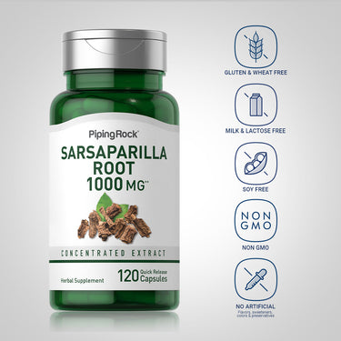 Sarsaparilla Root, 1000 mg, 120 Quick Release Capsules