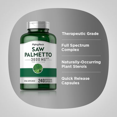 Saw Palmetto, 3600 mg (per serving), 240 Quick Release Capsules