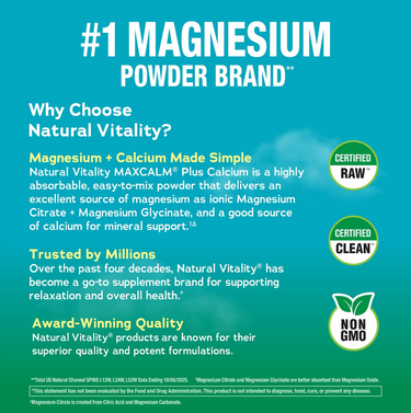 CALM plus Calcium Powder Raspberry-Lemon, 8 oz (226 g)