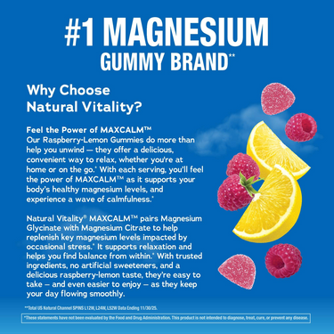 CALM Gummies Raspberry-Lemon Flavor, 120 Tasty Gummies