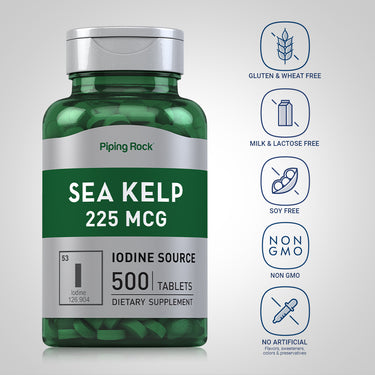 Sea Kelp (Iodine Source), 225 mcg, 500 Tablets