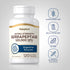 Serrapeptase bottle with icons indicating Gluten & Wheat Free, Milk & Lactose Free, Soy Free, No Artificial Flavors/Sweeteners/Colors/Preservatives.