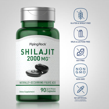 Shilajit Extract, 2000 mg, 90 Quick Release Capsules