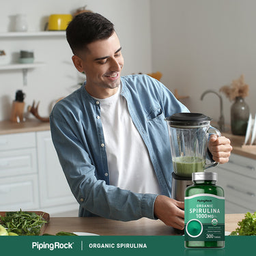Spirulina (Organic), 1000 mg (per serving), 300 Vegetarian Tablets