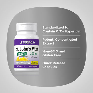St. John's Wort Standardized Extract, 300 mg, 90 Capsules