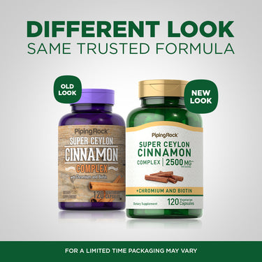 Super Ceylon Cinnamon Complex w/ Chromium & Biotin, 2500 mg (per serving), 120 Vegetarian Capsules