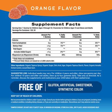 CALM Gummies Orange Flavor, 120 Tasty Gummies