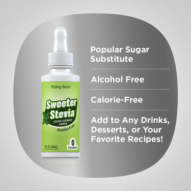 Sweeter Stevia Liquid, 2 fl oz (59 mL) Dropper Bottle