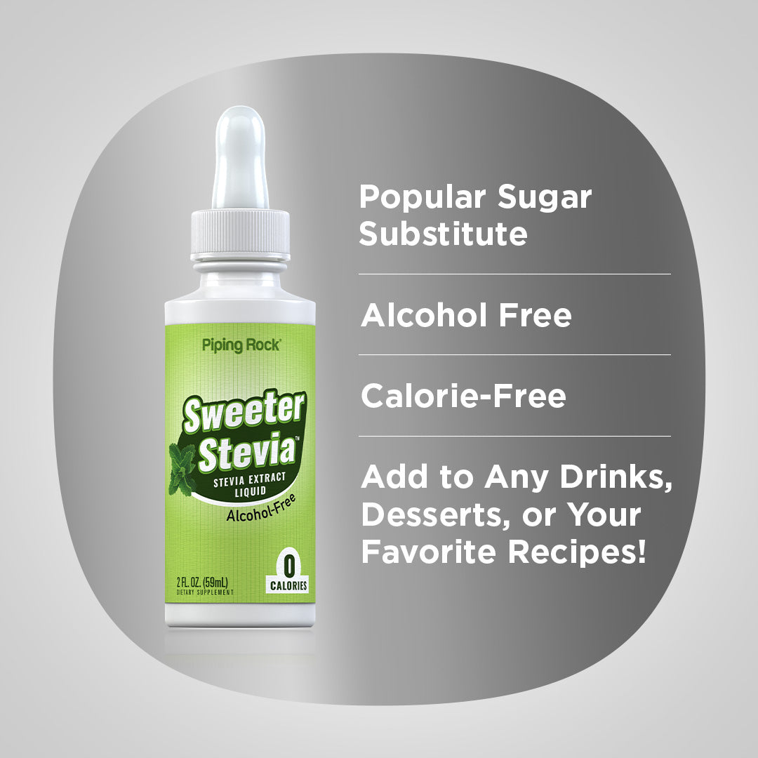 Sweeter Stevia Liquid, 2 fl oz (59 mL) Dropper Bottle