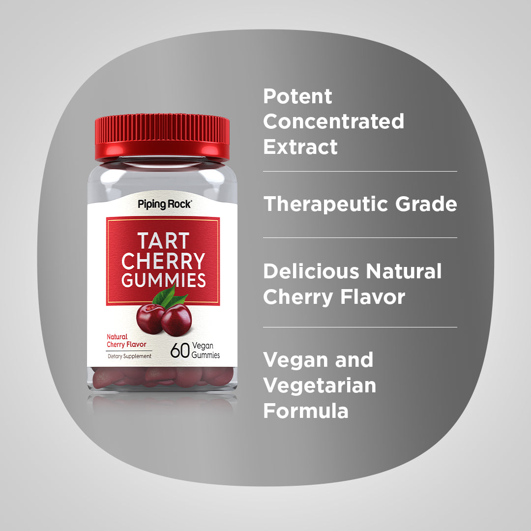 Tart Cherry (Delicious Cherry), 60 Vegan Gummies