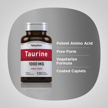 Taurine, 1000 mg, 120 Coated Caplets