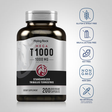 Tribulus Mega, 1000 mg (per serving), 200 Quick Release Capsules