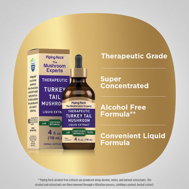 Product highlights graphic stating Therapeutic Grade, Super Concentrated, Alcohol Free Formula**, Convenient Liquid Formula.