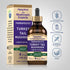 Turkey Tail Mushroom bottle with icons indicating gluten free, wheat free, lactose free, no artificial flavors, vegan.