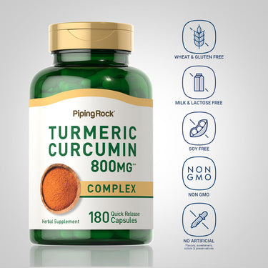 Turmeric Curcumin Complex, 800 mg, 180 Quick Release Capsules