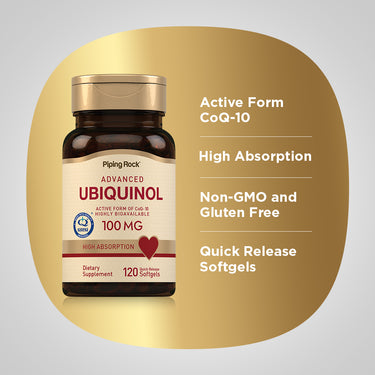Ubiquinol, 100 mg, 120 Quick Release Softgels