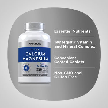 Ultra Calcium Magnesium Plus D3 (Cal 1000mg/Mag 500mg/D3 1000IU) (per serving), 250 Coated Caplets