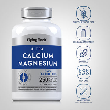 Ultra Calcium Magnesium Plus D3 (Cal 1000mg/Mag 500mg/D3 1000IU) (per serving), 250 Coated Caplets