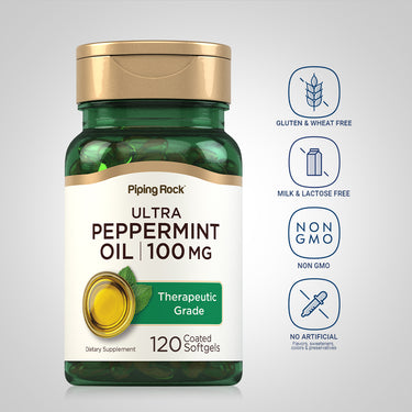Ultra Peppermint Oil (Enteric Coated), 100 mg, 120 Coated Softgels