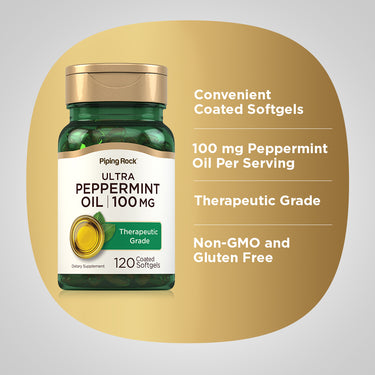 Ultra Peppermint Oil (Enteric Coated), 100 mg, 120 Coated Softgels