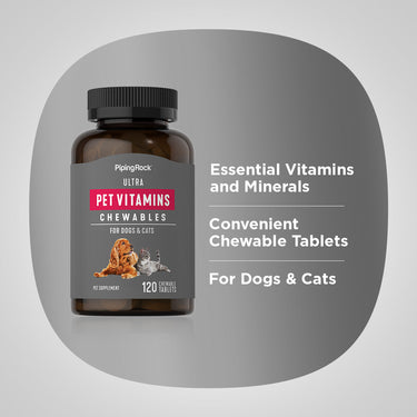 Ultra Pet Vitamins for Dogs & Cats, 120 Chewable Tablets