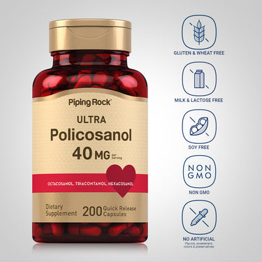 Ultra Policosanol, 40 mg (per serving), 200 Quick Release Capsules