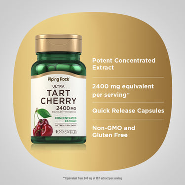 Ultra Tart Cherry, 2400 mg (per serving), 100 Quick Release Capsules