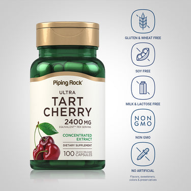 Ultra Tart Cherry, 2400 mg (per serving), 100 Quick Release Capsules