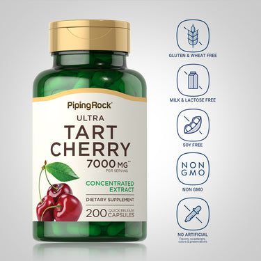 Ultra Tart Cherry, 7000 mg (per serving), 200 Quick Release Capsules