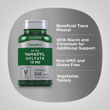 Ultra Vanadyl Complex (Vanadium), 10 mg, 240 Vegetarian Tablets