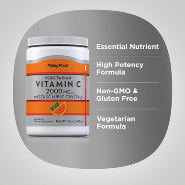 Vitamin C Powder, 2000 mg (per serving), 24 oz (680 g) Bottle