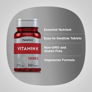 Vitamin K, 100 mcg, 240 Tablets