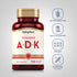ADK bottle with icons indicating Gluten & Wheat Free, Milk & Lactose Free, Non GMO, No Artificial Flavors, Sweeteners, Preservatives.