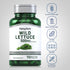 Wild Lettuce bottle with icons indicating Gluten, Wheat, Milk, Lactose, Soy Free, Non-GMO, No Artificial Flavors, Sweeteners, Colors.
