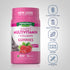 Women's Multivitamin bottle with icons indicating gluten free, lactose free, soy free, non-GMO, and no artificial flavors.