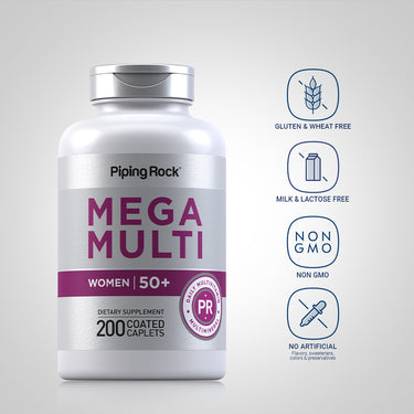 Women's Mega Multi 50 Plus, 200 Coated Caplets