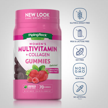 Women's Multivitamin + Collagen (Natural Mixed Berry), 70 Gummies