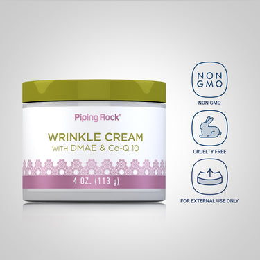 Wrinkle Cream with DMAE & Co-Q-10, 4 oz (113 g) Jar