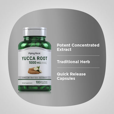 Yucca Root, 1000 mg (per serving), 100 Quick Release Capsules