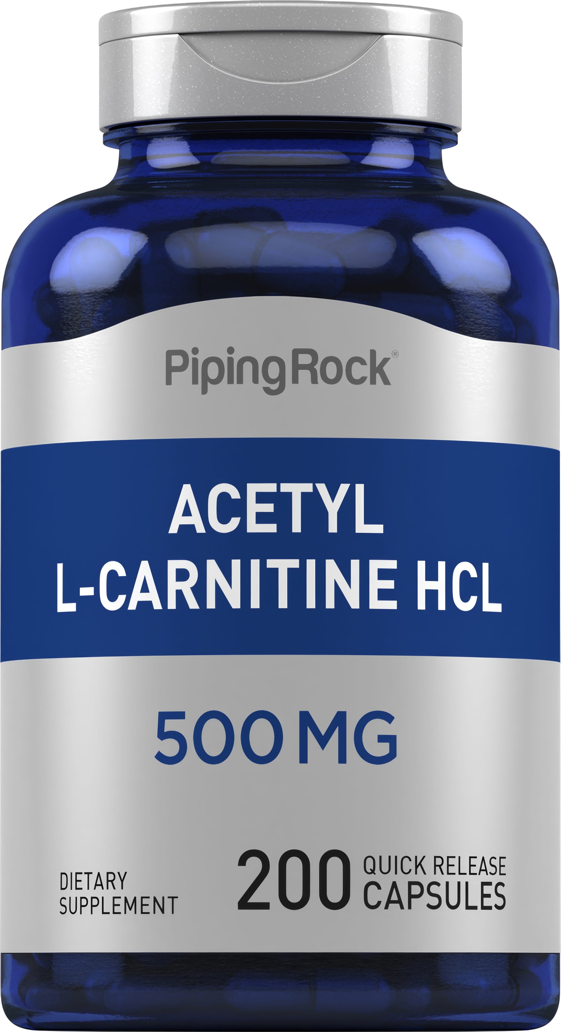Acetyl L-Carnitine, 500 mg, 200 Quick Release Capsules